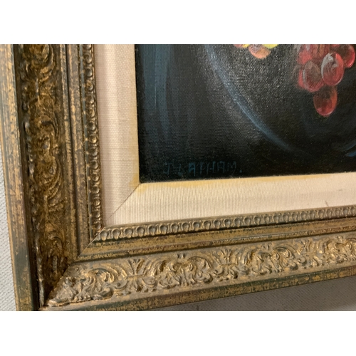 29 - J Latham - A still life oil on canvas 44.5 x 34 cm