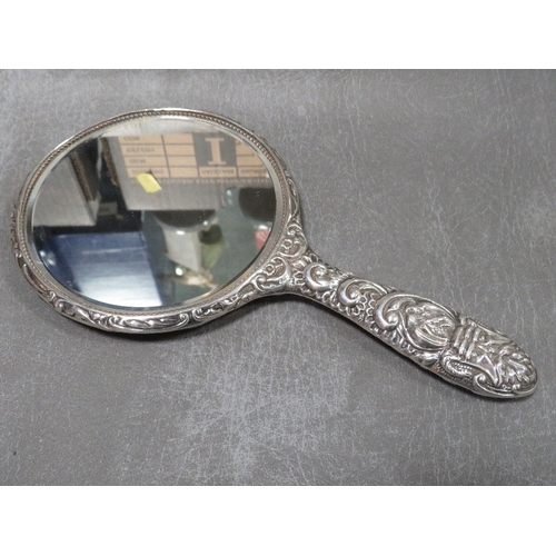 303 - A hallmarked silver dressing table mirror