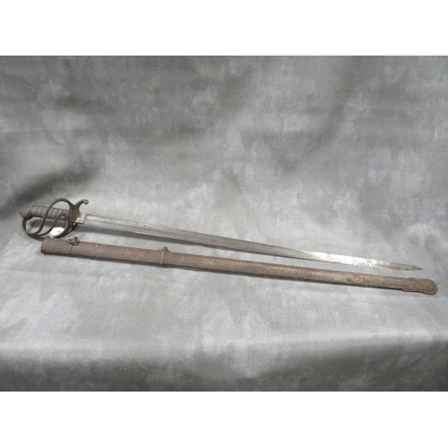 435 - An antique sword and sheath