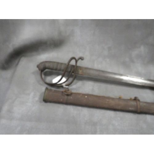 435 - An antique sword and sheath