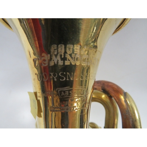 445 - A brass pocket cornet