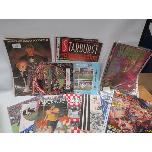 446 - A selection of ephemera to include football programmes, magazines etc