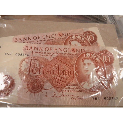448 - A small quantity of coins and notes to include 10 shilling notes