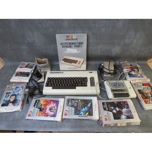 A COMMODORE VIC 20 COLOUR COMPUTER, untested, with power pack