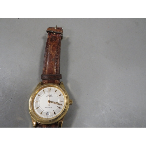 An Oris automatic 25 jewels wristwatch