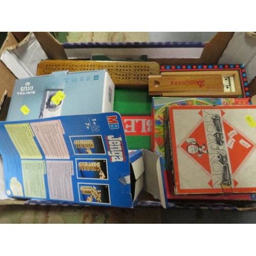 A tray of vintage toys and games etc