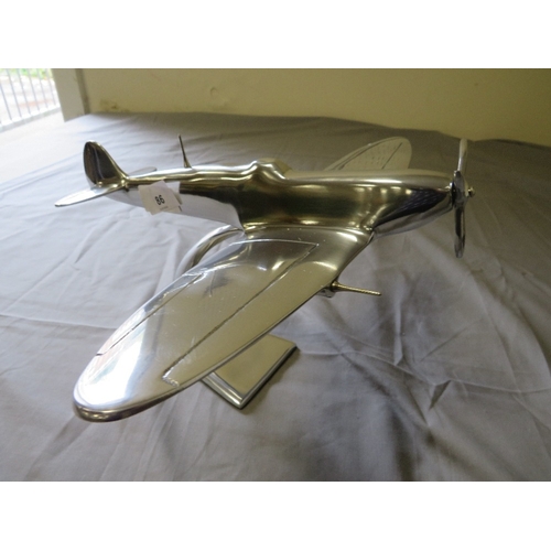 **An aluminium Spitfire model**