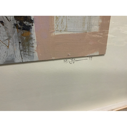 19 - M C James Eastern Wall II and Eastern Side II - two framed mixed media studies. (2)