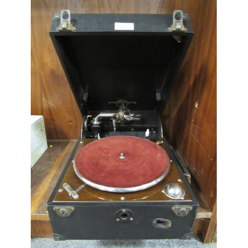 A vintage Columbia portable gramophone