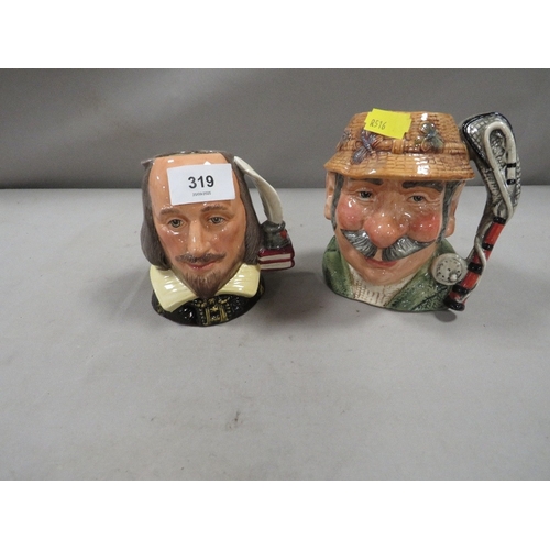 Two small Royal Doulton character jugs