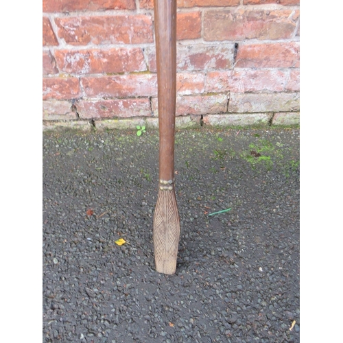 251 - AN ANTIQUE 19TH CENTURY ANGOLA CHOKWE TRIBAL ART PADDLE CLUB / STAFF, with studded decoration. (Prov... 