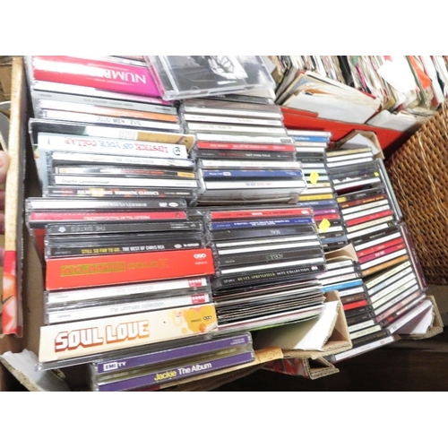 86 - Four trays of assorted LP records, 7