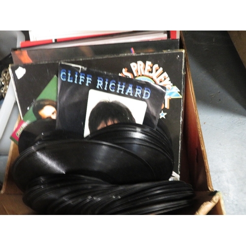 86 - Four trays of assorted LP records, 7