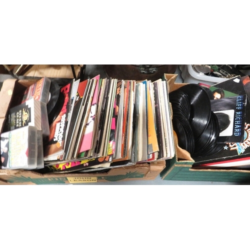 86 - Four trays of assorted LP records, 7