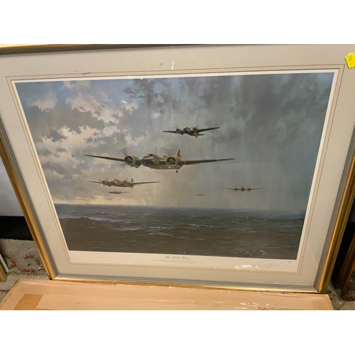 25 - Four assorted military prints to include signed examples RAF and Royal Navy
