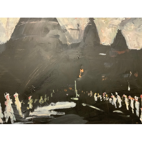 26 - Frederick J England - oil on canvas depicting pot kilns in Stoke-on-Trent. S/D