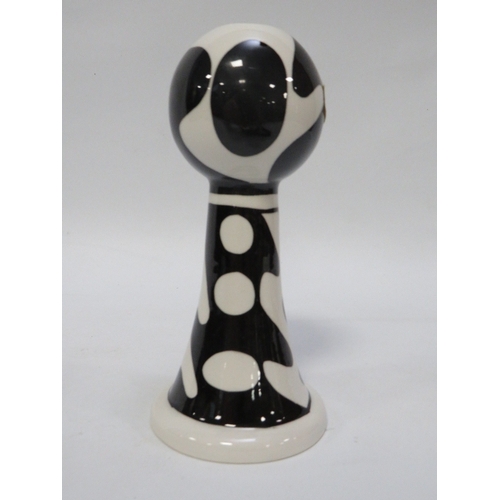 A Lorna Bailey protype vase in black & white
