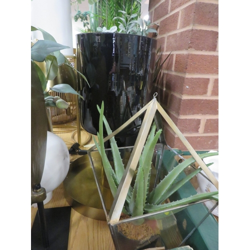 145 - A collection of ex-showhome decorative vases and lamps