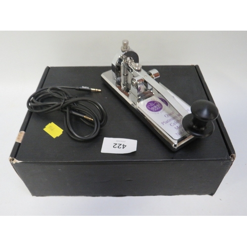 422 - A limited edition 091/500 morse key produced for the Queens Platinum Jubilee celebrations complete w... 