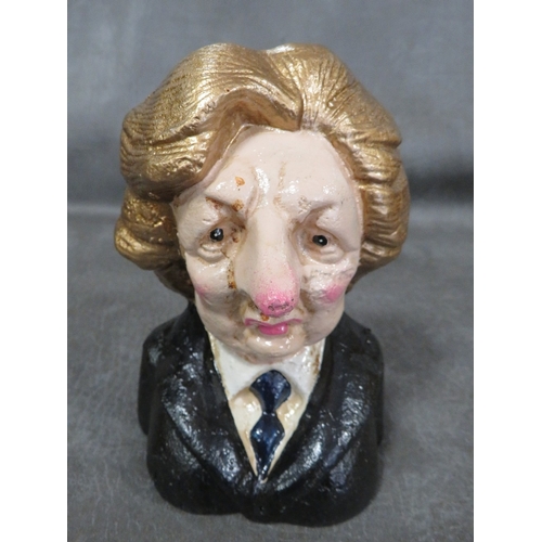 110 - **A cast metal bust of Margaret Thatcher**