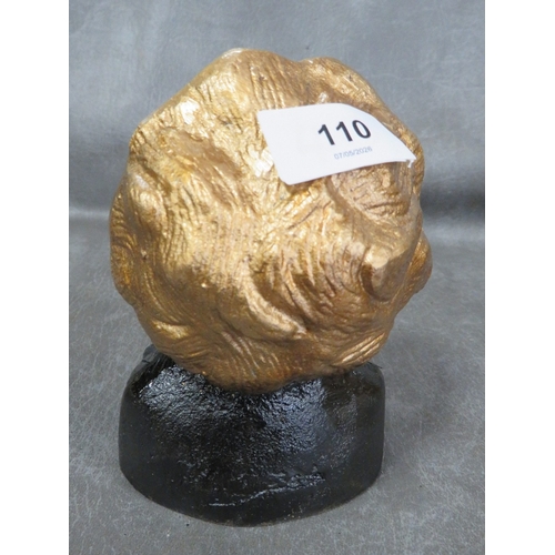 110 - **A cast metal bust of Margaret Thatcher**