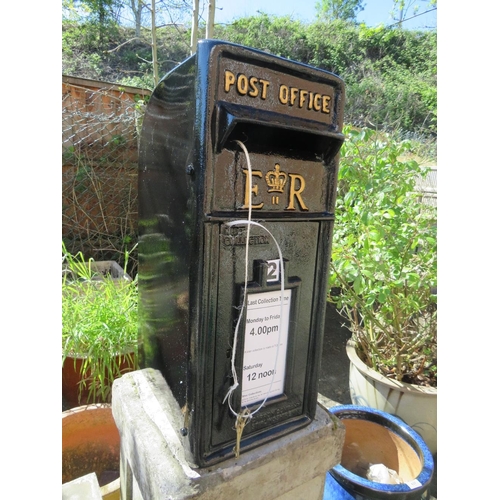 86 - **A reproduction cast metal Royal Mail post box in black**