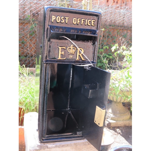 86 - **A reproduction cast metal Royal Mail post box in black**