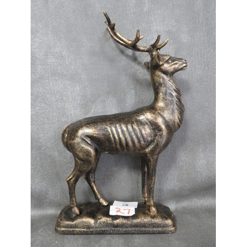 97 - **A cast metal figure of a stag**