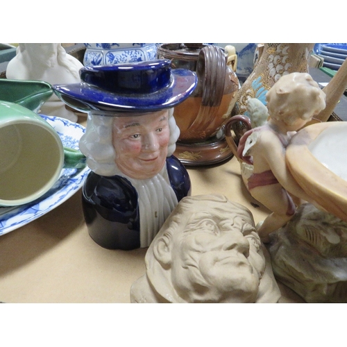 133 - Two trays to include Oriental ceramics, blue & white ware etc