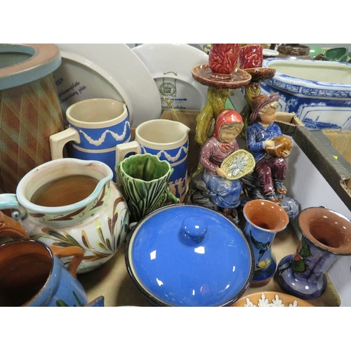 136 - Four trays of assorted ceramics and glass to include Wedgwood jasperware etc