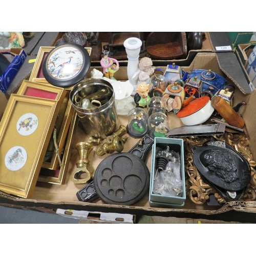 138 - Two trays of ceramics and collectables to include advertising examples