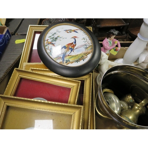 138 - Two trays of ceramics and collectables to include advertising examples