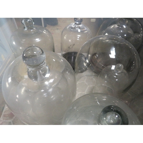 142 - A collection of glass domes/cloches