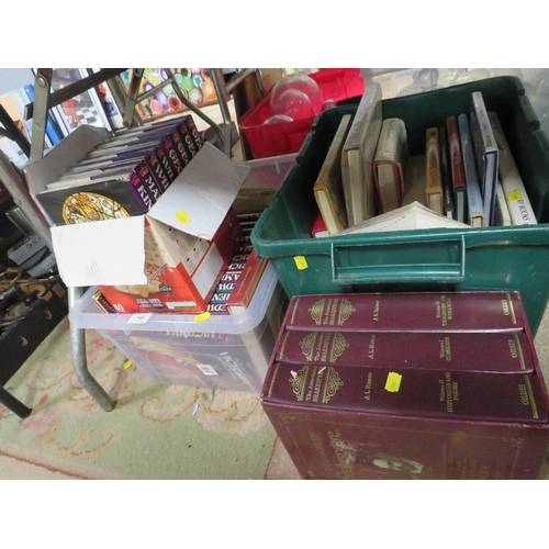 145 - Two boxes of specialist reference books plus two folios of Shakespeare books