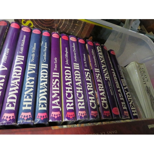 145 - Two boxes of specialist reference books plus two folios of Shakespeare books