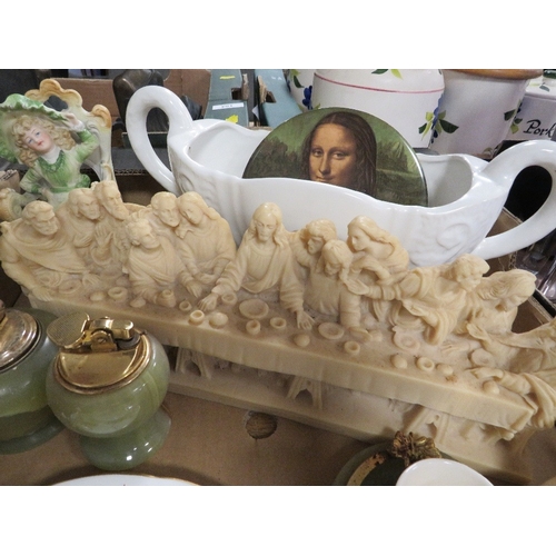 149 - Two trays of assorted vintage and modern ceramics and collectables etc.