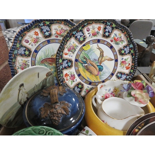 149 - Two trays of assorted vintage and modern ceramics and collectables etc.