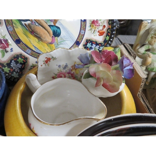 149 - Two trays of assorted vintage and modern ceramics and collectables etc.