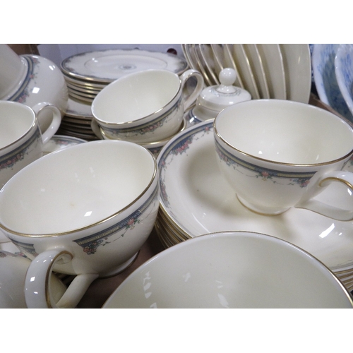 161 - A tray of Royal Doulton Albany tea and dinner ware - mostly seconds