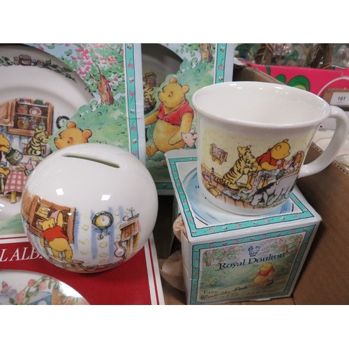 162 - A tray of boxed Royal Doulton Winnie-The-Pooh etc