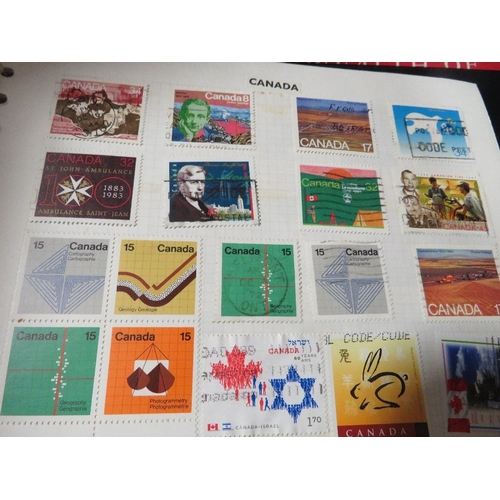199 - Two trays of assorted stamp albums and contents