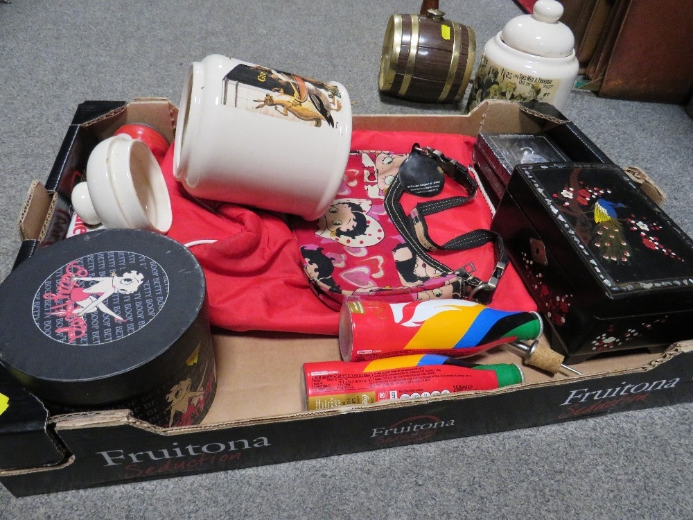 A tray of advertising collectables to include Coke-Cola and Guinness etc