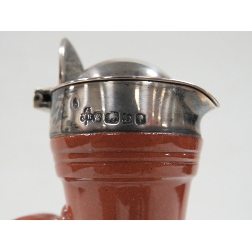 Watcombe/Torquay pottery with late Victorian silver mount in manner of ...