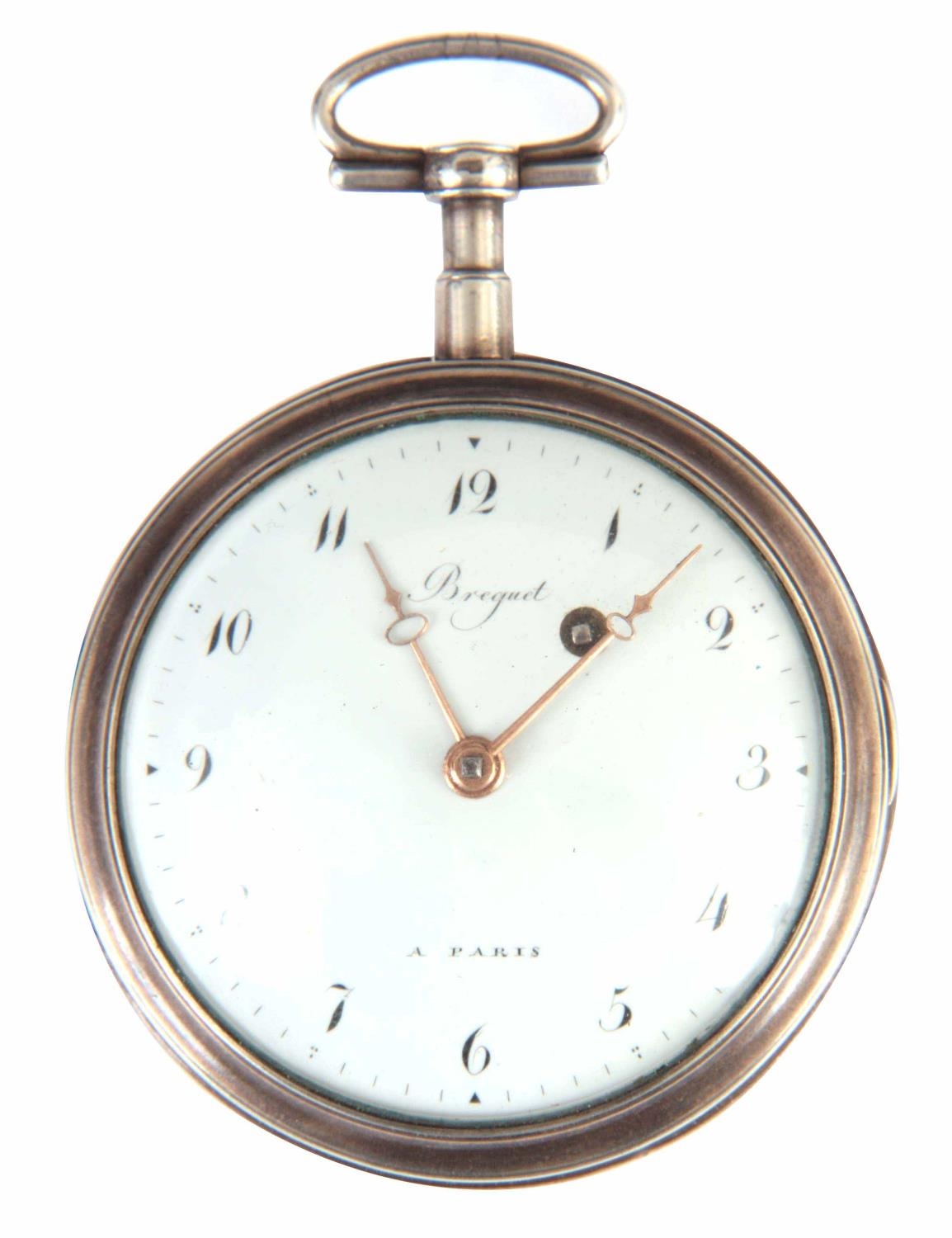 AN EARLY 19th CENTURY SILVER OPEN FACED POCKET WATCH SIGNED