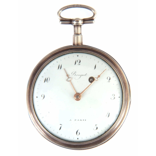 AN EARLY 19th CENTURY SILVER OPEN FACED POCKET WATCH SIGNED