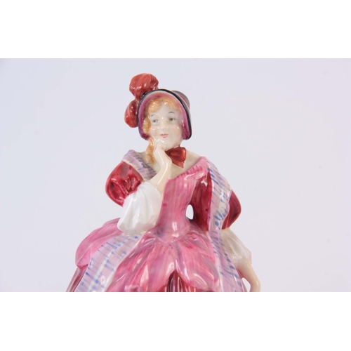 104 - A SELECTION OF FIVE ROYAL DOULTON FIGURES including Miss Demure, Quality Street, Paisley Shawl, Pris... 