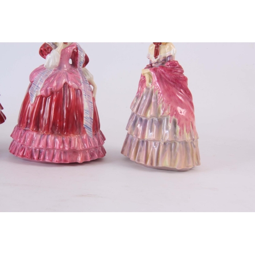 104 - A SELECTION OF FIVE ROYAL DOULTON FIGURES including Miss Demure, Quality Street, Paisley Shawl, Pris... 