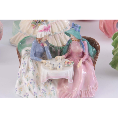 105 - A COLLECTION OF 8 ROYAL DOULTON FIGURINES, daydreams, grace, autumn breezes, may, spring morning, af... 