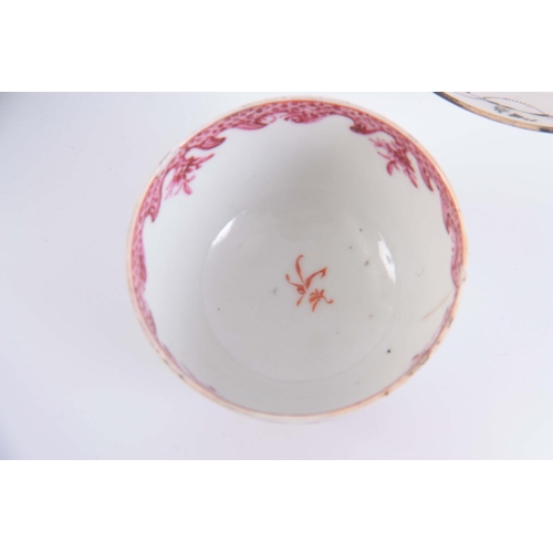 112 - A COLLECTION OF MAINLY 18TH CENTURY NEW HALL TYPE PORCELAIN TEA BOWLS AND SAUCERS including some Ori... 