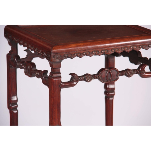 134 - A 19TH CENTURY CHINESE HARDWOOD JARDINIERE STAND